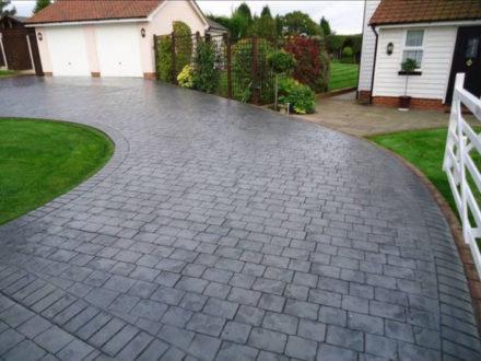 pattern concrete driveway installation in rotherham